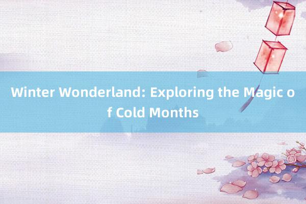 Winter Wonderland: Exploring the Magic of Cold Months